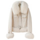 Imported real fox fur coat for women 2025 winter socialite literary sweet warm fur collar goose down jacket
