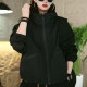 European hooded large-size jacket for women 2025 autumn new loose slim fashionable sports jacket top