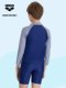 ARENA Arena's new children's long -sleeved printed sunscreen swimwear flat -angle swimming trunks men's set T
