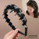 South Korea's Dongdaemun, the same organza crystal toothed wavy hairband for women, versatile high-ceiling face wash headband hairpin