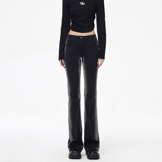 Slimming jeans for women 2025 autumn and winter new large size fat girl mm high waist slim straight stretch stretch trousers