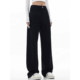 Pear-shaped body black straight jeans for women 2025 autumn and winter plus size fat girl mm loose slimming wide leg trousers