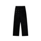 Pear-shaped body black straight jeans for women 2025 autumn and winter plus size fat girl mm loose slimming wide leg trousers