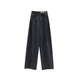 Pear -shaped figure straight jeans female big size fat sister mm high waist loose, thin leg mop long pants tide