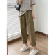 Large size casual pants for women in autumn new style fat girl mm loose and slimming wide-leg work style carrot pants suitable for pear-shaped body