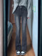 Retro bootcut jeans for women 2025 autumn and winter new fat sister mm high waist elastic slimming hip covering horseshoe pants