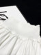 CCA homemade French retro pleated mesh lace spliced ​​waist skirt white vacation style long skirt