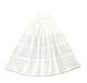 CCA homemade French retro pleated mesh lace spliced ​​waist skirt white vacation style long skirt