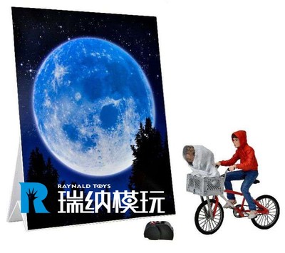 taobao agent Spot NECA Classic Movie E.T. Alien 40th Anniversary Boy Bicycles Version Doll