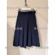 MAXCO Italian Purchase 2025 Spring and Summer Commuter Solid Color Pleated Pocket Skirt EGEO