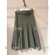 MAXCO Italian Purchase 2025 Spring and Summer Commuter Solid Color Pleated Pocket Skirt EGEO