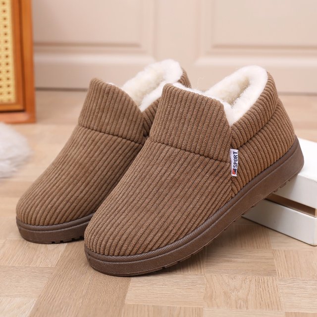 
New old Beijing cloth shoes, winter velvet women's cotton shoes, warm middle-aged and elderly mother's shoes, wool cotton slippers for home wear