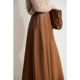 AMII2024 winter new elegant commuting environmentally friendly PU leather skirt feminine A -line skirt skirt skirt skirt
