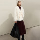 AMII new Chinese environmentally friendly fur girl 2024 autumn new coatlift Su leather buckle imitation mink velvet v -neck jacket
