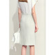 Amii2024 new summer style commuting asymmetric pleated skirt women's rose scent suit skirt little black skirt