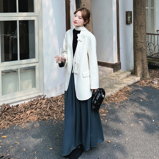 
Boutique women's outerwear cashmere double-sided cashmere coat