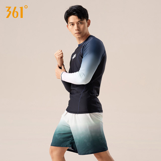 361 men's swimsuit long -sleeved sunscreen seaside beach casual ventilation swimsuit men's bubble hot spring diving surfing suit