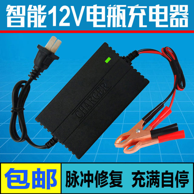 Motorcycle battery 12V clip charger 12v car battery repair charger dry water pedal universal type