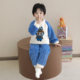 
Boys' Coral Velvet Pajamas Winter Boy's Labubu Home Clothes Warm Suit Children's Baby Thickened Pajamas Winter