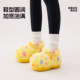 chikoku hamburger cotton shoes/puppy cute round cotton boots winter parent-child home comfortable warm silent furry slippers