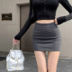 Summer sexy hot girl straight skirt for women in spring large size fat mm high waist slim and elastic hip-packing skirt