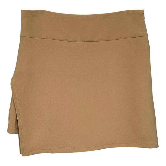 Designed with slit high waist and elastic hip-covering miniskirt, summer light-climbing waist-lifting hip-relief A-line versatile skirt pants
