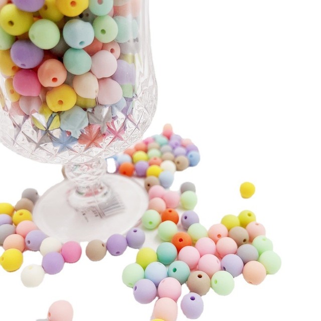 DIY children's weaving women's colorful candy earrings and accessories homemade straight hole bead acrylic accessories hand-painted