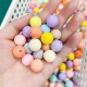 DIY children's weaving women's colorful candy earrings and accessories homemade straight hole bead acrylic accessories hand-painted