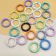 Candy color paint dripping oil spring coil color open spring buckle small round metal hanging buckle accessories accessories
