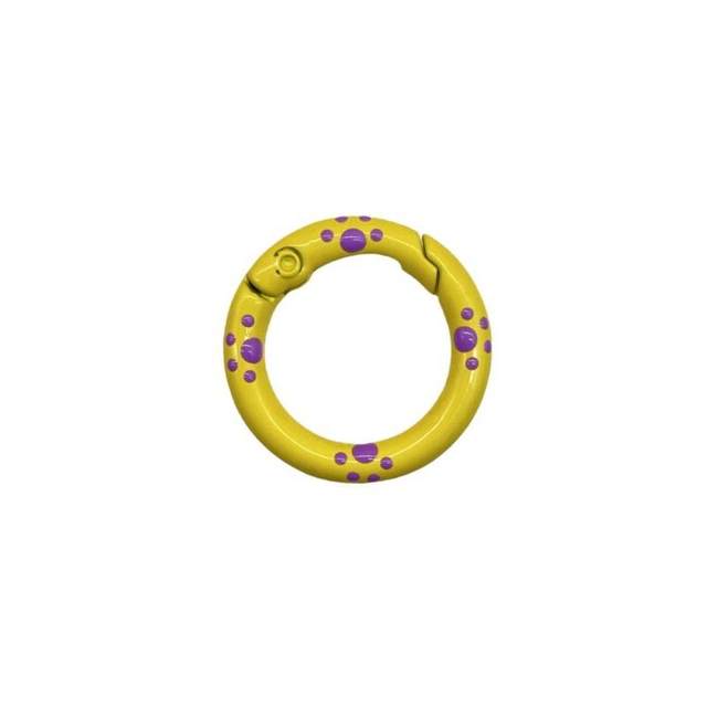 Candy color paint dripping oil spring coil color open spring buckle small round metal hanging buckle accessories accessories