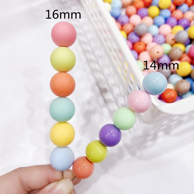 DIY children's weaving women's colorful candy earrings and accessories homemade straight hole bead acrylic accessories hand-painted