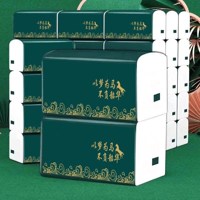 Thickened tissue paper restaurant household facial tissue maternal and infant toilet paper wet water affordable family pack