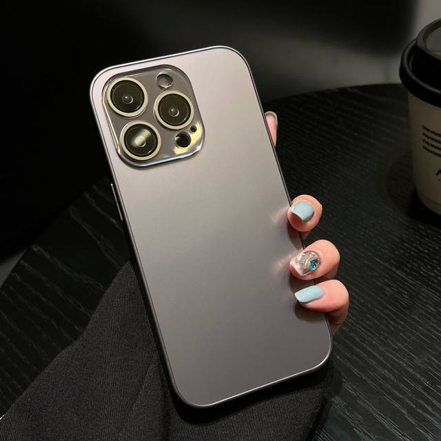 Applicable to Apple 16 promax mobile phone case new iPhone 15 pro solid color matte high-end sense 14 anti-fingerprint soft frame 13pro comes with lens film 12 internet celebrity men and women anti-fall 11 full package