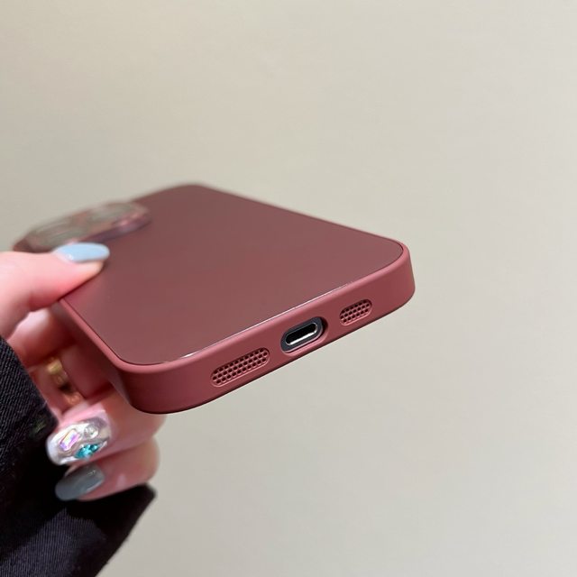 Applicable to Apple 16 promax mobile phone case new iPhone 15 pro solid color matte high-end sense 14 anti-fingerprint soft frame 13pro comes with lens film 12 internet celebrity men and women anti-fall 11 full package