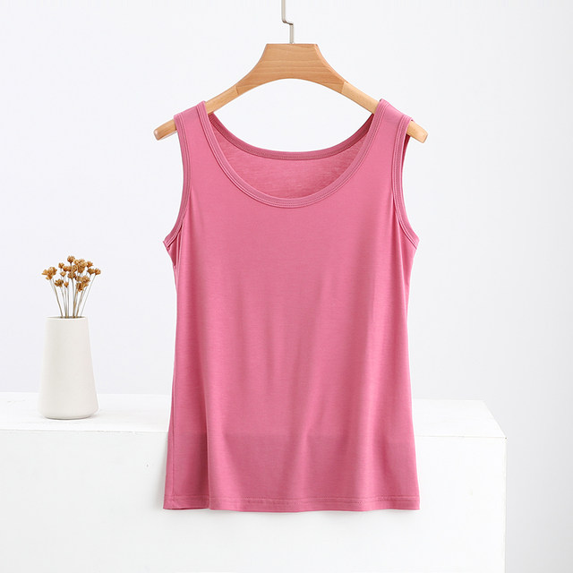 Summer loose suspender vest for women with wide shoulders and versatile large size 2025 new modal inner bottom sleeveless top