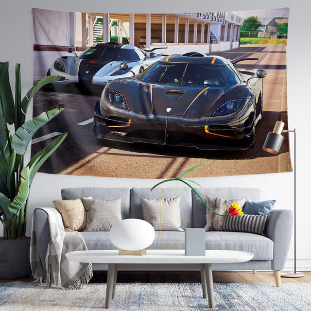Koenigsegg Koniser Ghost Ghost Supercar Around the decorative background cloth wall fabric poster poster tapestry hanging cloth
