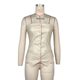 European and American style women's PU leather strap sexy backless one-length tight-fitting ladies' small breast wrap vest
