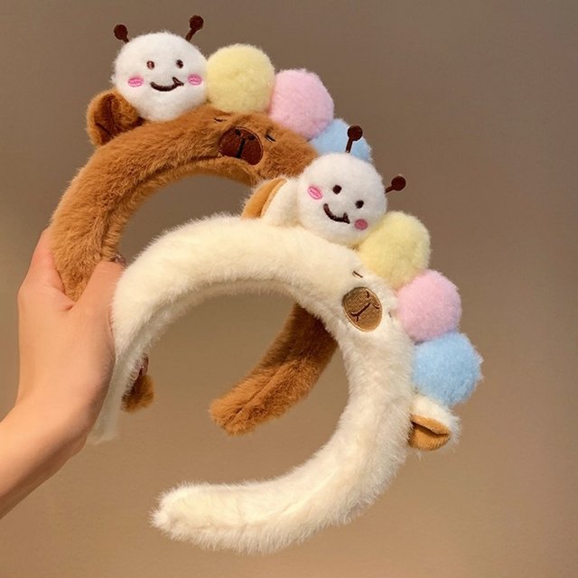 2025 Autumn and Winter New Style High-Korean Women's Fashion Versatile Caterpillar Headband Washing Headband Hairpins Hair Accessories