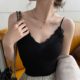La Chapelle beautiful back lace small suspender vest for women in summer, outside, inside, chest pad integrated base V-neck top
