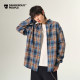 Dangerouspeople Joker Xue dsp artistic distressed plaid shirt autumn retro versatile trendy long sleeves
