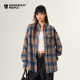 Dangerouspeople Joker Xue dsp artistic distressed plaid shirt autumn retro versatile trendy long sleeves