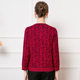 Enjoy the years, middle-aged and elderly mothers red wool knitted cardigan, fashionable and generous, loose large size, new style for autumn and winter