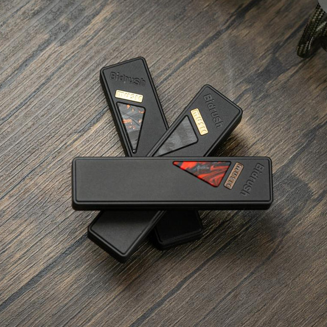 Finger play house BidRush small box magnetic mechanical tuning fork push card decompression toy EDC metal decompression trendy toy