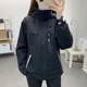 Trendy brand jacket for women, three-in-one detachable outdoor windproof large size autumn and winter thickened work jacket