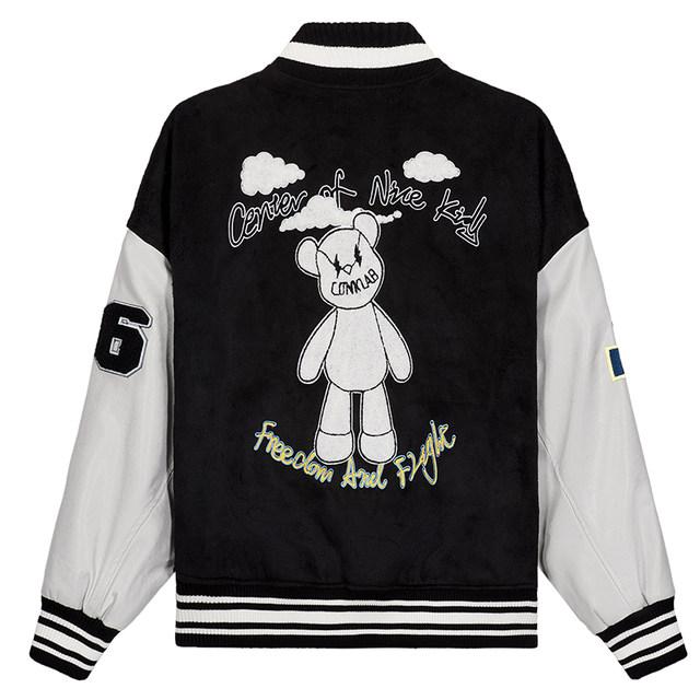 CONKLAB Bear Baseball Wear Men's Trendy Brand 2024 Spring and Autumn ...