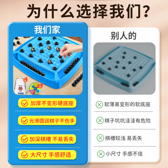 Fun thunder stepping magnetic beads battle chess induction chess pieces magnet ball effect training children parent-child educational toys