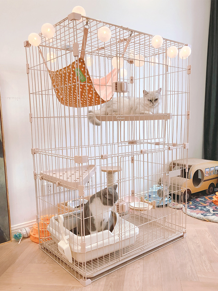 喜力乐     宠物猫别墅 三层猫笼子