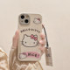 Qiqian line Hello Kitty iPhone17 mobile phone case 16 suitable for Apple 14/13 promax leather 15 soft shell 12 girly heart 11 cute cartoon Hello Kitty new all-inclusive