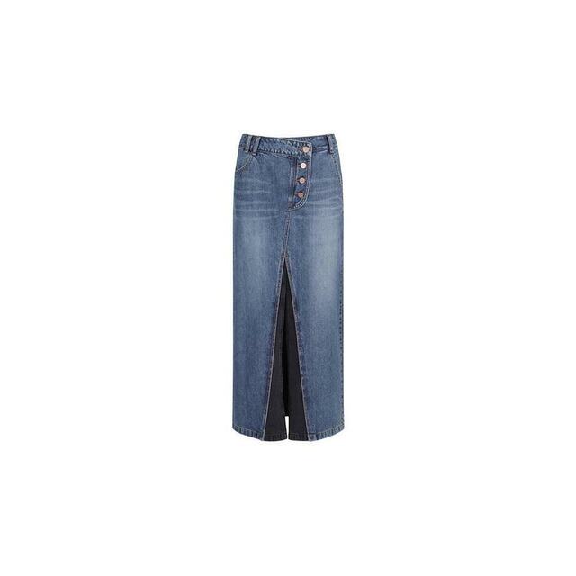 
Korean direct mail women's spliced ​​denim skirt LFPDW23420BUX authentic fashion and versatile simple and high-end