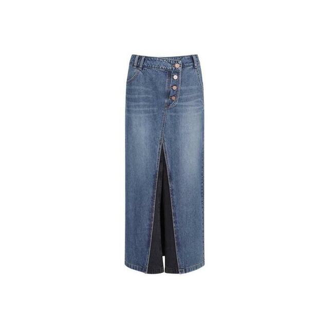 
Korean direct mail women's spliced ​​denim skirt LFPDW23420BUX authentic fashion and versatile simple and high-end